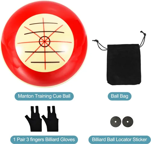 Vista 2 de Bola profesional de billar, taco de billar, práctica de bola, artefacto de entrenamiento con guantes de billar, bolsa de bola de billar, accesorios
