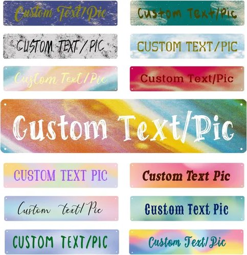 Vista 11 de Letreros de carretera personalizados personalizados, de metal con nombre/texto/imagen, divertidos letreros de calle para decoración del hogar