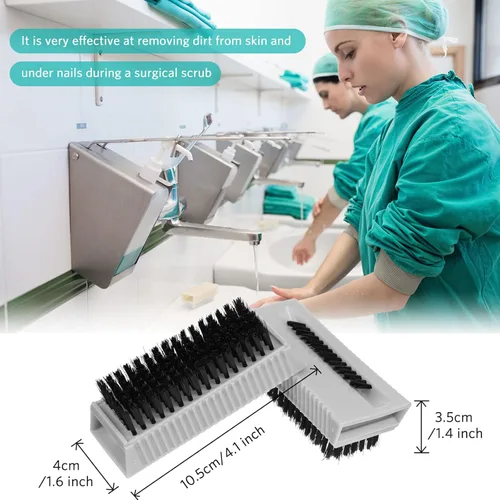 Vista 3 de 5 cepillos de uñas para limpiar las uñas, cepillos de mano para limpiar las uñas para hombres, cepillo no desechable, plástico resistente para manos