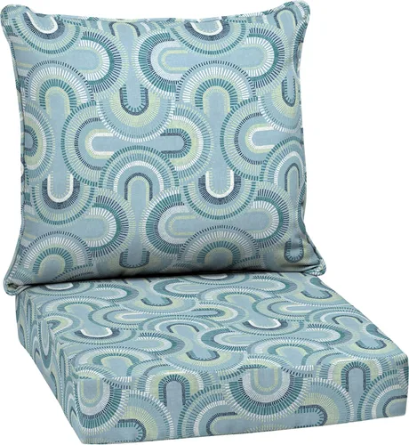 Vista 14 de Arden Selections Juego de asiento profundo para exteriores, 24 x 24, a prueba de lluvia, resistente a la decoloración, asiento profundo y cojín