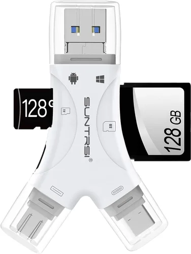 Vista 11 de Lector de Tarjetas SD para iPhone/iPad/Android/Mac/Computadora/Cámara, Lector de Tarjetas Micro SD 4 en 1, Visor de Cámara Trail, Lector de Tarjetas