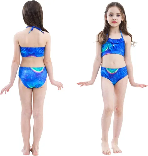 Vista 5 de Funparty Juego de 6 piezas de traje de baño de niñas con cola de sirena para natación