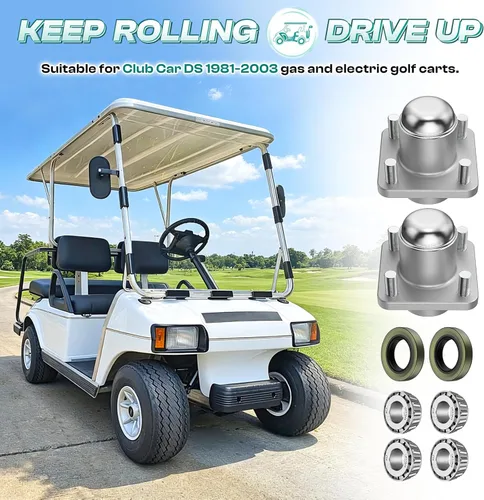 Vista 2 de Conjunto de buje delantero Drive-up Club Car DS, kit de buje de rueda delantera con rodamientos y sellos para carritos de golf Club Car DS 1981-2003