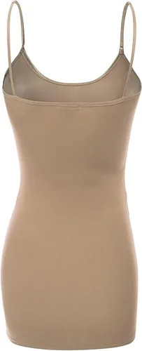 Vista 53 de Emmalise Camisola larga casual básica para mujer, con tirantes ajustables, top en capas