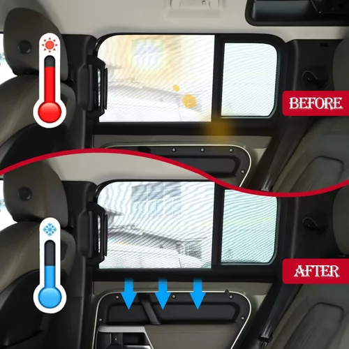 Vista 3 de 100% de protección contra insectos, compatible con Land Rover Defender 90 110 2004-2022, cortinas de malla transpirable para puertas y ventanas