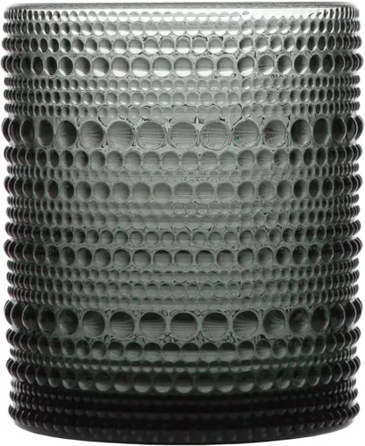 Vista 21 de Fortessa Jupiter - Vaso de vidrio con cuentas y diseño de clavos, 10 onzas, doble estilo antiguo (juego de 6), ámbar