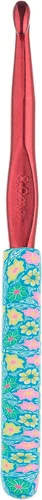 Vista 7 de The Quilted Bear Ganchos de ganchillo – Ganchos de ganchillo florales de agarre suave premium con mango ergonómico de arcilla polimérica, gama