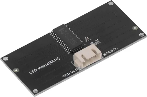 Vista 3 de Módulo de pantalla LED 3.3-5V 8x16 Dot I2C Tablero de control de comunicación para proyectos de microcontrolador