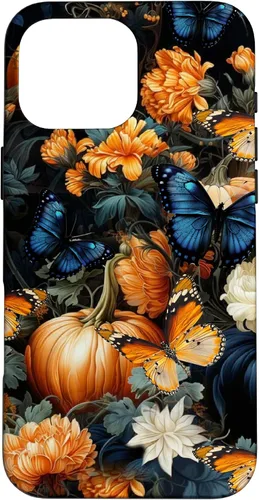 Vista 19 de iPhone 16 Autumn Leaves Butterflies Pumpkins Fall Season Thanksgiving Case