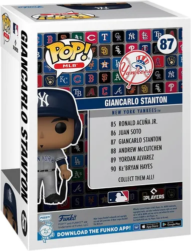 Vista 4 de Giancarlo Stanton - Figura de vinilo #87 (con funda protectora de vinilo transparente compatible)