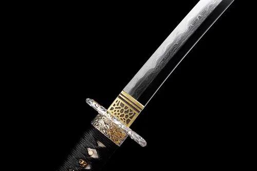 Vista 5 de Koubuse-tsukuri - Espada katana dorada hecha a mano, espada samurái japonesa real (espada completa), Catanas Japonesas Reales