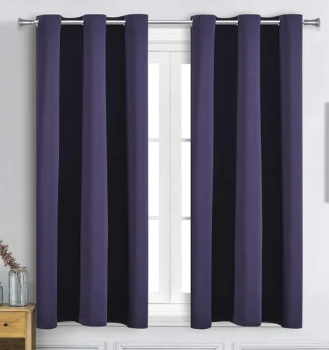 Vista 20 de WPM - Cortinas opacas de triple tejido, para oscurecer la habitación, 2 paneles para sala de estar, color beige, con aislamiento térmico y ojales