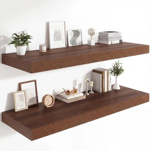 Vista 15 de Heimlove Estantes Flotantes de 12 Pulgadas de Profundidad, Estante de Pared de 12 x 12 Pulgadas de Largo, Estante de Exhibición y Almacenamiento