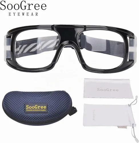 Vista 5 de SooGree Gafas deportivas para hombre, gafas protectoras antivaho para baloncesto Negro