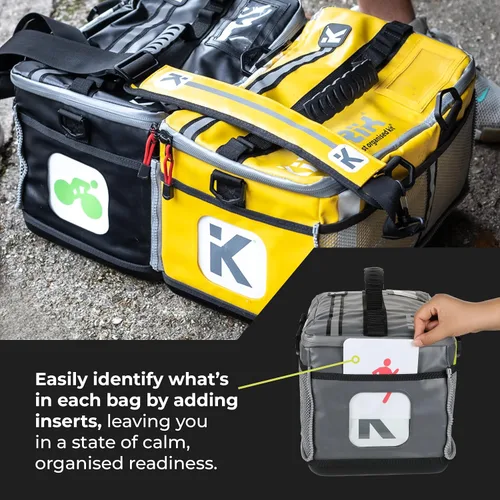 Vista 7 de KitBrix Bolsa de equipo deportivo - Bolsa impermeable para natación, ciclismo, correr, gimnasio, fútbol, fútbol, transición de triatlón, carreras