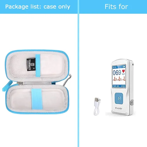 Vista 5 de Tourmate Reemplazo de la carcasa rígida para monitor de frecuencia cardíaca portátil ECG EMAY/CONTEC/SonoHealth