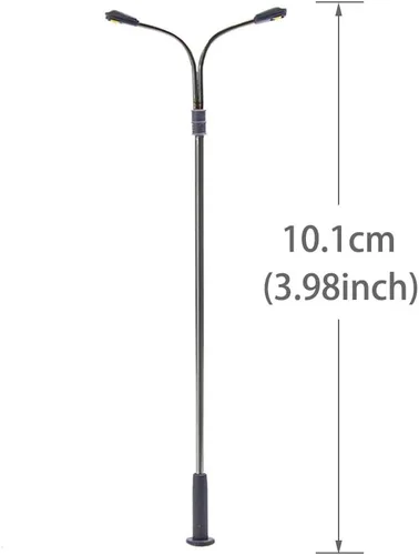 Vista 5 de LQS13W 10pcs modelo ferroviario tren lámpara poste calle luces HO OO TT escala LED nuevo
