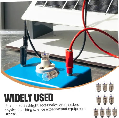 Vista 9 de SOLUSTRE 10 unids soporte de plástico pequeñas linternas mini LED E10 linterna bombillas reemplazo 12v prueba luz E10 bombilla LED bombillas