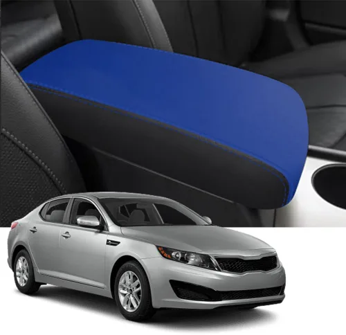 Vista 9 de Blazeray para Kia Optima 2016-2020 Funda para el reposabrazos de la consola central, de piel, antiarañazos, impermeable, protector de reposabrazos