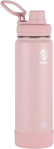 Vista 60 de Takeya Actives Botella de Agua con Tapa de Boquilla, Botella con Doble Aislamiento de Acero Inoxidable, Apta para Lavavajillas y Sin BPA, Botella