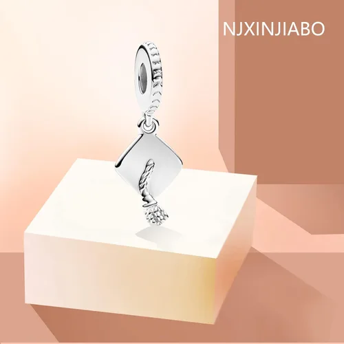 Vista 2 de NJXINJIABO Dijes familiares de plata de ley 925 para pulseras y collares Infitiny Family Love Colgantes colgantes de cuentas, abalorios, joyería
