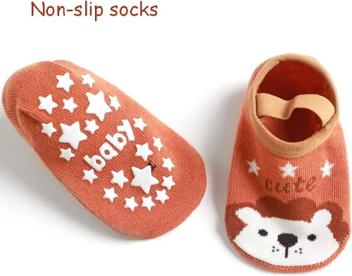 Vista 2 de Calcetines antideslizantes para bebés y niñas de 0 a 36 meses, 6 pares