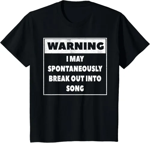Vista 37 de Advertencia I may Spontaneously romper en canción camiseta