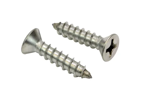 Vista 8 de Tornillo Phillips de cabeza plana de acero inoxidable Bolt Dropper #4 x 1/4" (6,35 mm) (100 unidades), tornillos de chapa metálica de acero