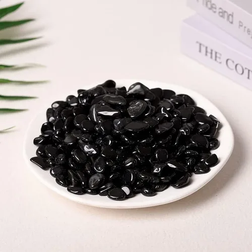 Vista 25 de Piedras naturales de 3.53 oz de cuarzo transparente, cristal rosa, amatista, citrino, fluorita, aventurina, ojo de tigre, gravilla de obsidiana