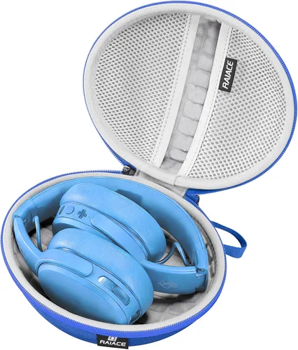 Vista 12 de Funda de transporte rígida para viajes compatible con auriculares Skullcandy Crusher sobre la oreja. (Solo la funda, no incluye el dispositivo)