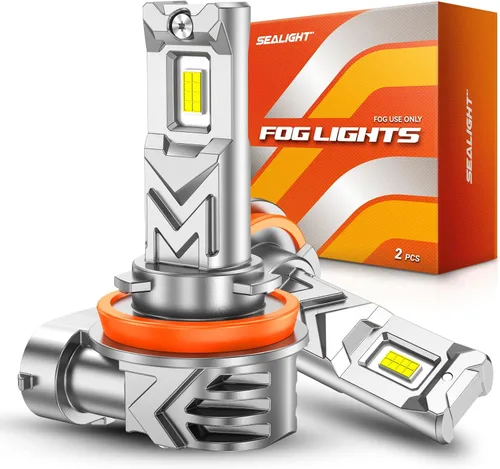 Vista 12 de SEALIGHT Bombilla antiniebla LED H11 H16, tamaño mini real 1:1, 6500 K, blanco frío, 6000 lúmenes, luces antiniebla LED H8/H16 para automóviles