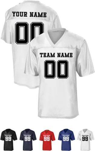 Vista 11 de Camiseta de fútbol personalizada para hombre, nombre y número de jugador de equipo, camiseta de malla transpirable