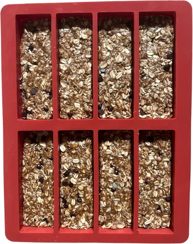Vista 4 de Bold Maker - Molde de silicona rectangular de 8 cavidades (2 unidades) - 23815 - Ideal para barras de granola, barras nutricionales, barras