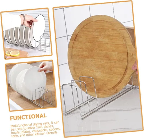 Vista 4 de Soporte multiusos para platos de cocina, escurridor de platos para encimera, escurridor de platos