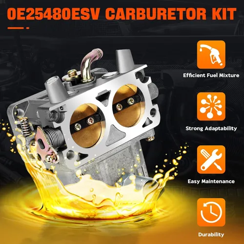 Vista 2 de 0E25480ESV Kit de carburador compatible con Generac GP15000 GP17500 GT760 GT990 GTH990 Reemplazo para Generac Guardian 0G4612 0K1588 E0506 0E0506