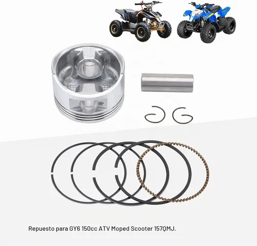 Vista 6 de GOOFIT Kit de montaje de anillo de pistón de 2.260 in para GY6 157QMJ ATV Go Kart ciclomotor Scooter