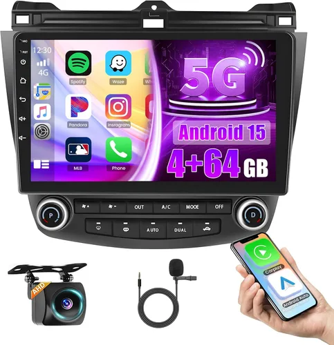 Vista 7 de [Usado] Hikity Para Honda Accord Android 2003-2007 Estéreo de coche, 2+64G 10.1 pulgadas pantalla táctil radio de coche con Apple Carplay