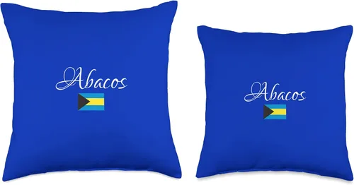 Vista 3 de Abacos, National Flag of the Bahamas Throw Pillow