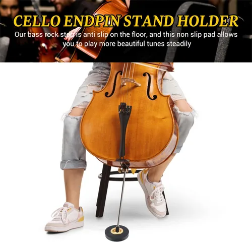 Vista 4 de Facmogu Parada de roca para violonchelo, reposapiés para violonchelo para protector de suelo Accesorio para instrumento de cuerda Regalo de Navidad