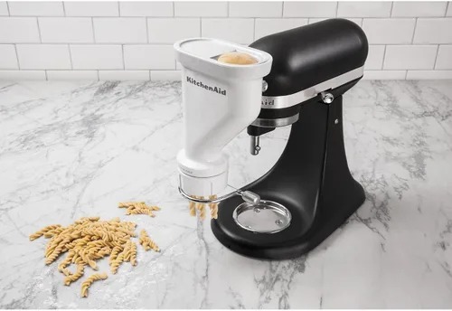 Vista 7 de Accesorio con prensa para pasta gourmet KitchenAid KSMPEXTA con 6 placas de pasta intercambiables