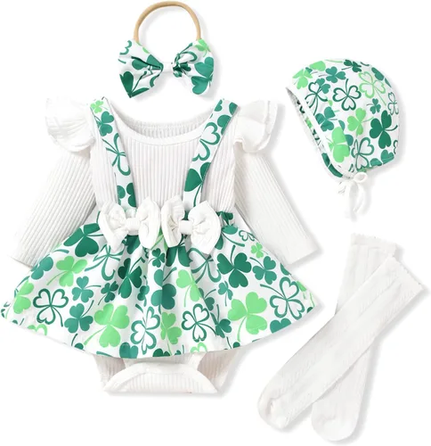 Vista 57 de Unutiylo Ropa de bebé recién nacida prematura con tirantes, traje de otoño e invierno, traje de manga larga con volantes
