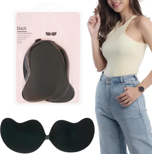 Vista 8 de EXPRESSIONS Intimates - 1 paquete de sujetador adhesivo con clip frontal, cómodo y reutilizable, brasier sin tirantes sin espalda