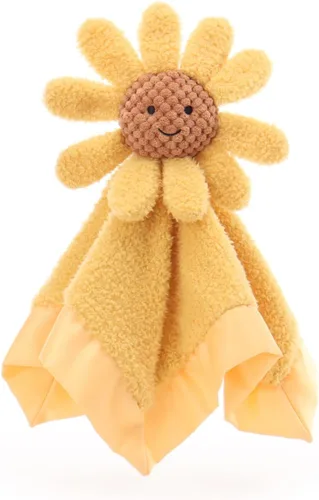 Vista 8 de Apricot Lamb Daisy Soft Loveys - Manta de seguridad para bebés, 14 pulgadas Blanco