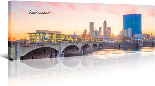 Vista 12 de Atlanta Skyline - Arte de pared para sala de estar, lienzo de paisaje urbano, decoración moderna para el hogar, imágenes panorámicas, edificio