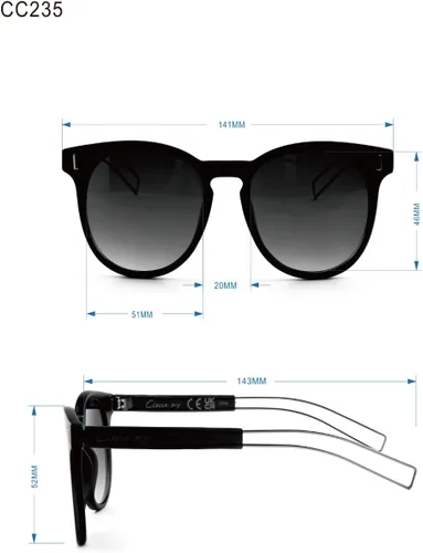 Vista 2 de Circus by Sam Edelman CC235 Fun - Gafas de sol redondas con protección UV para mujer. Regalos de moda para mujer, 2.205 in