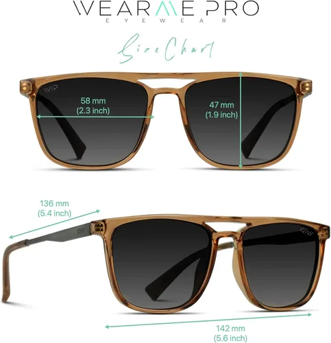 Vista 7 de Premium Polarized Double Bar Sunglasses for Men and Women UVA and UVB
