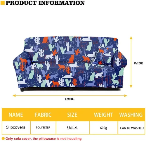 Vista 2 de GIFTPUZZ Fundas de sofá de alta elasticidad para Halloween, fundas para sofá con huellas de sangre, protector de muebles lavable con parte inferior