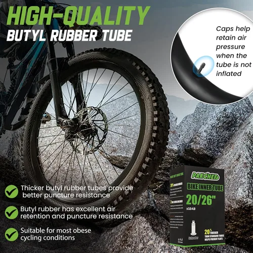 Vista 3 de Tubo de neumático grueso resistente de 20 x 4.0, 26 x 4.0 con válvula Schrader - Tubo interior de goma butílica gruesa para bicicletas eléctricas