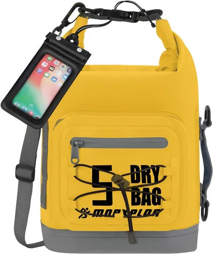 Vista 101 de MORXPLOR Bolsa seca impermeable, 5L/10L/20L/30L/40L/55L Mochila seca con funda impermeable para teléfono para natación, kayak