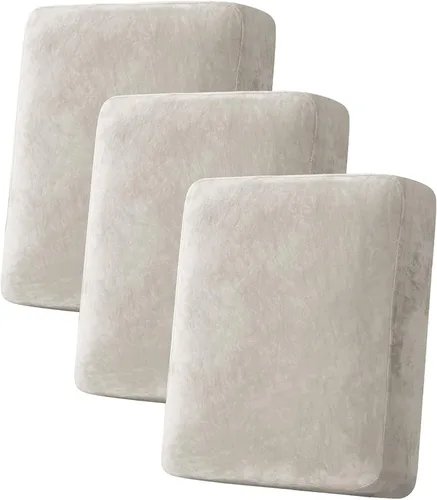 Vista 75 de H.VERSAILTEX Funda de cojín elástica de terciopelo para sofá, funda de cojín de felpa para cojines de silla, protector de muebles, cojín de asiento